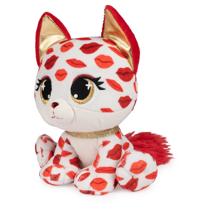 P.Lushes Pets Gem Stars Collection, peluche renard Scarlett Smooches, blanc/rouge, 15,2 cm