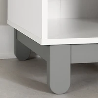 Bebble Table de chevet Gris clair et Blanc