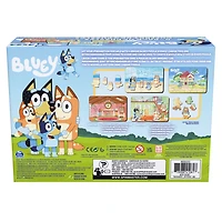 Bluey, Coffret de 4 puzzles en bois avec personnages Bingo, Maman et Papa, Coffret cadeau puzzles de 24 pièces