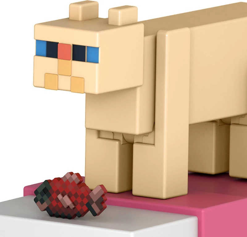 Minecraft - Collection de figurines et d'accessoires pour chat persan