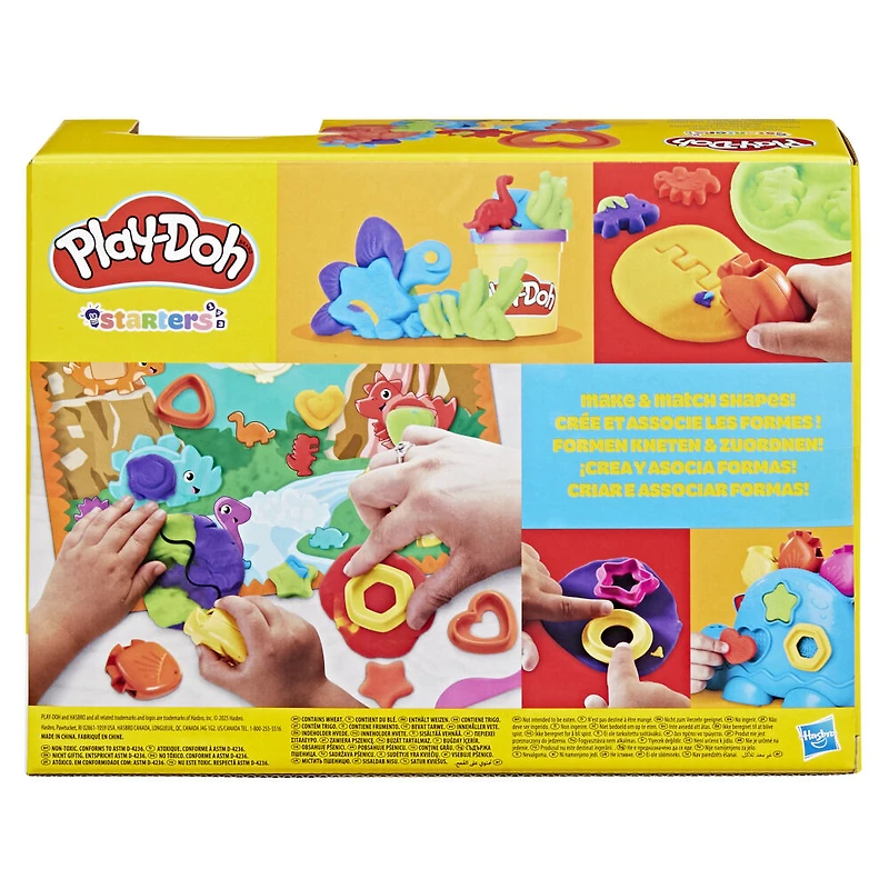 Play-Doh Starters Dino des formes et couleurs, jouet de pâte à modeler