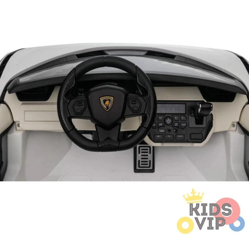 KIDSVIP Voiture porteur 2 places Lamborghini Sian 4X4 24 V sous licence pour enfants avec RC