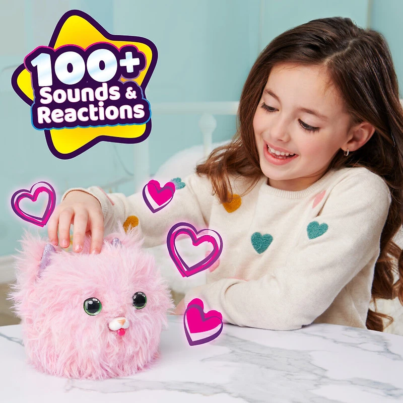What the Fluff, Purr 'n Fluff, Surprise Reveal Interactive Toy Pet
