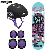 Icon ensemble combiné de planche à roulettes