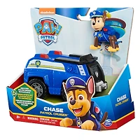 PAW Patrol, Chase Patrol Cruiser, Véhicule avec figurine articulée à collectionner, jouets respectueux de la planète
