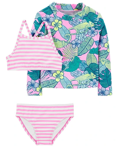 Carter's Tropical Iguana 3-Piece Rashguard Swim Set  
