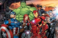 Avengers/Spiderman Double Sided Puzzle 200Pc