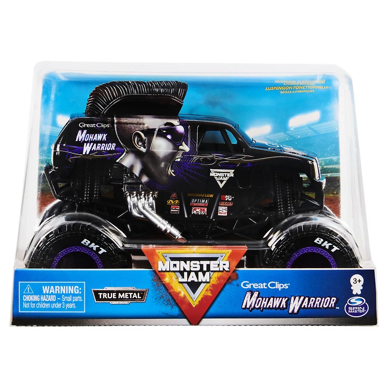 Monster Jam, Monster truck Mohawk Warrior officiel, véhicule en métal moul