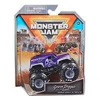 Monster Jam, Monster truck Grave Digger The Legend officiel, véhicule en métal moulé, échelle 1:64