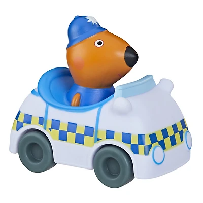 Peppa Pig Little Buggy Vehicle Preschool Toy with Attached Figure Inside (Freddy Fox in Police Car)