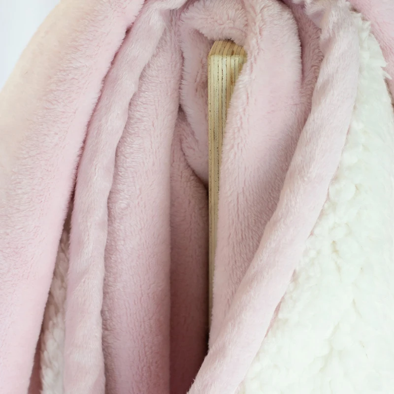 Juddlies - Flannel Sherpa Blanket - Pink