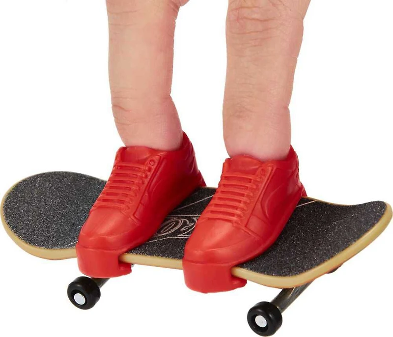 Hot Wheels Skate Coffret Fingerboard et Chaussures Assortiment coffrets conçus en collaboration avec Tony Hawk, 1 fingerboard et 1 paire de chaussures de skate pour doigts amovibles
