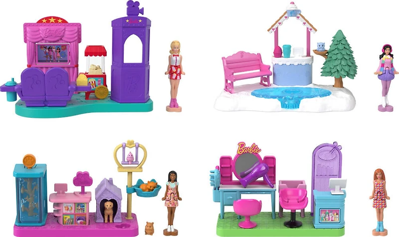 Barbie-Patinoire Mini BarbieLand-Coffret poupée, mobilier et accessoires