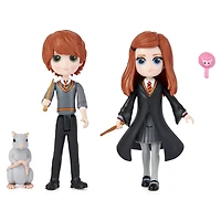 Wizarding World Harry Potter, Magical Minis Ron and Ginny Weasley Friendship Set with 2 Creatures
