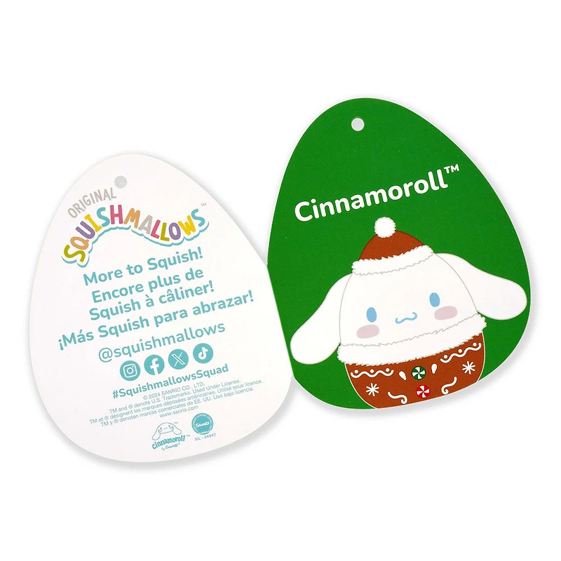 Squishmallows Holiday 8"- Hello Kitty & Friends: Cinnamoroll
