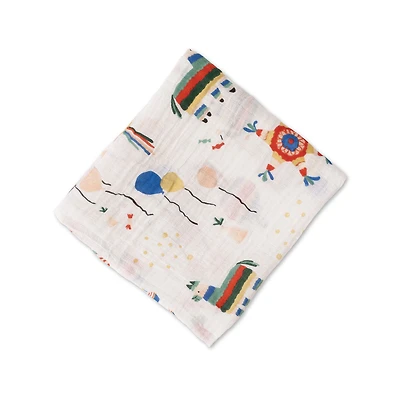 Swaddle Coton Mousseline Simple Red Rover - Party Time - Notre exclusivité