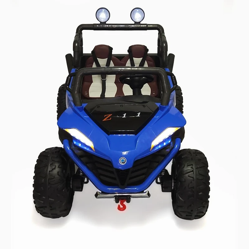 KIDSVIP Licensed Sport MX 2x12V 4x4 Poussette UTV 2 places pour enfants - Bleu - Édition anglaise