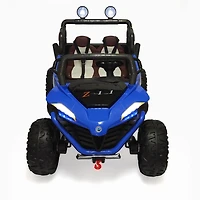 KIDSVIP Licensed Sport MX 2x12V 4x4 Poussette UTV 2 places pour enfants - Bleu - Édition anglaise