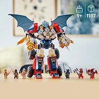 LEGO NINJAGO Le robot ultracombiné de Zane, jouet, ensemble de construction 4-en-1 avec une voiture, un avion et un dragon 71834