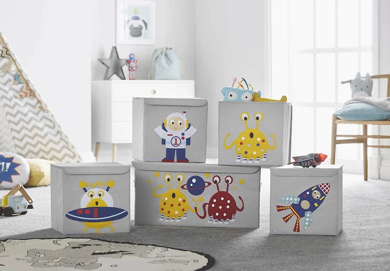 Potwells - Coffre de rangement pour jouets pour tout-petits pour bébés et organisateur de coffre - Alien