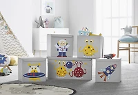 Potwells - Coffre de rangement pour jouets pour tout-petits pour bébés et organisateur de coffre - Alien