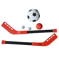 Table de baby-foot multi jeux Playmaker 3-en-un