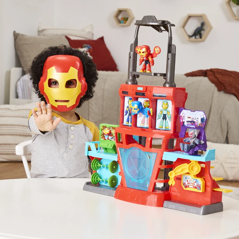 Marvel Iron Man and his Awesome Friends QG d'Iron Man, coffret électronique pour filles et garçons
