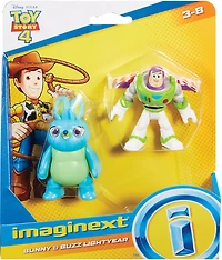 Imaginext Disney Pixar Toy Story 4 Pack de 2 Figurines Buzz l'Éclair et Bunny