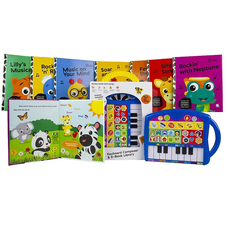Baby Einstein Keyboard Composer & 8 Book Library (Clavier musical et huit livres cartonnés de Baby Einstein)