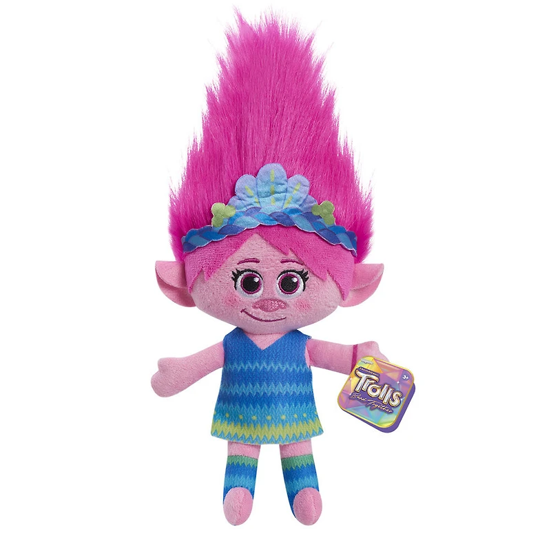 Petite Peluche de 20 cm (8 pouces) de Poppy de Les Trolls 3 de DreamWorks, Rose