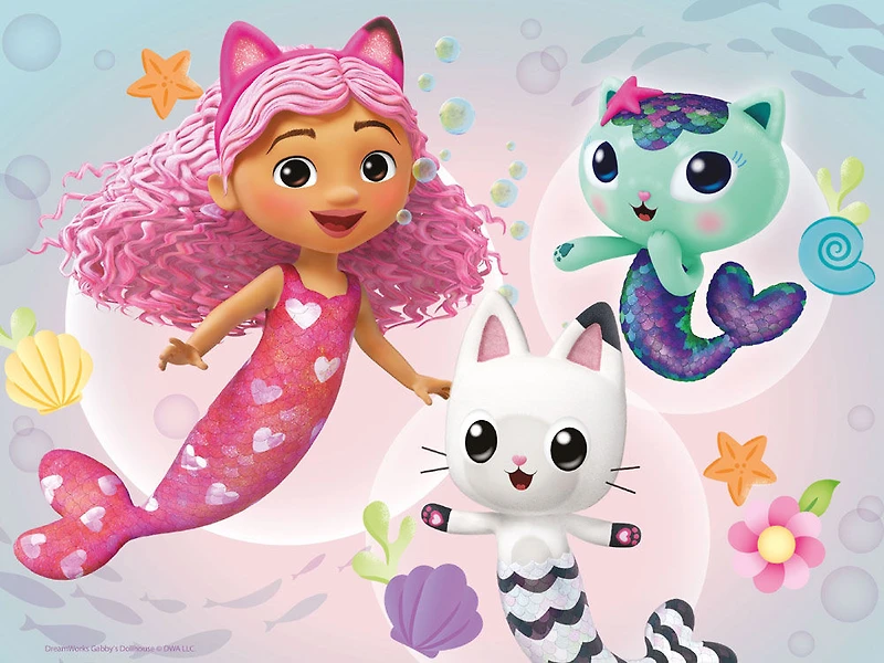 Gabby/Peppa Cochon Puzzle Double Face 48 Pièces Assorties