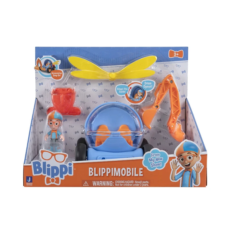Blippi - Véhicule vedette de 20 cm - BlippiMobile animé