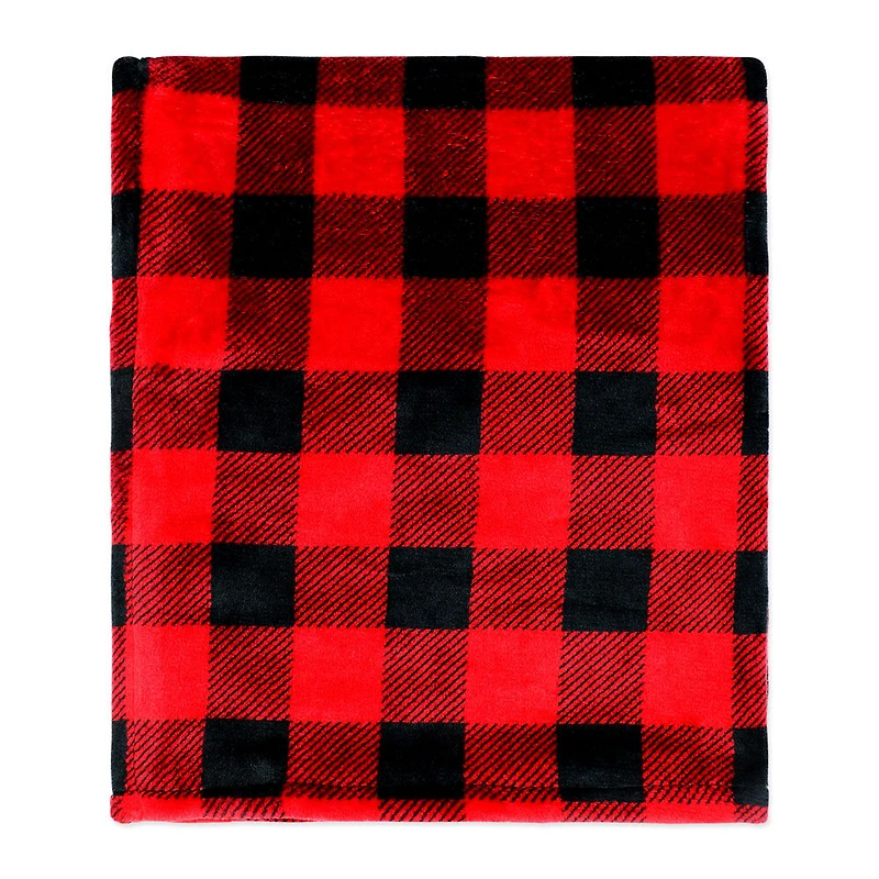 Baby Mode Signature Check Blanket with Reindeer Plush Toy, 2 Piece Set