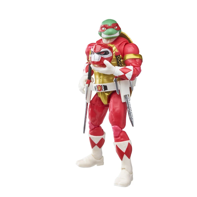 Power Rangers X Teenage Mutant Ninja Turtle figurines Morphed Raphael Ranger rouge et soldat Tommy