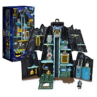 Batman, Bat-Tech Batcave, Coffret géant transformable avec figurines et accessoires Batman de 10,2 cm