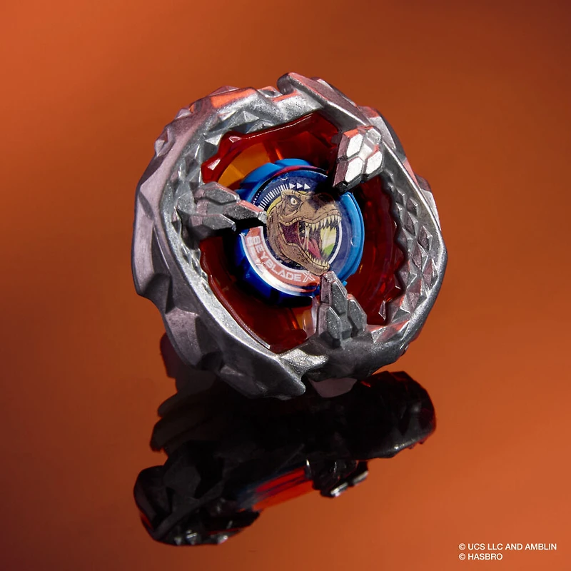 Collaboration Beyblade X Jurassic World T. Rex contre Mosasaurus, multipack