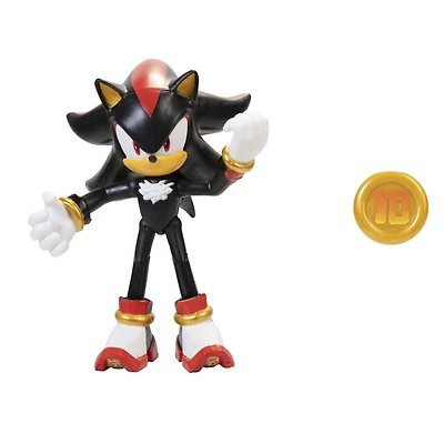 SONIC - Figures 4 pouces avec accessoires - Vague 1 - Shadow avec Accessoire Super Bague 