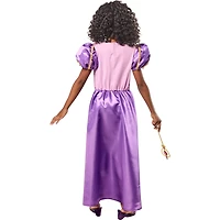 Robe de costume de princesse royale Rubies avec diadème doré, fille petite (taille 6-7)