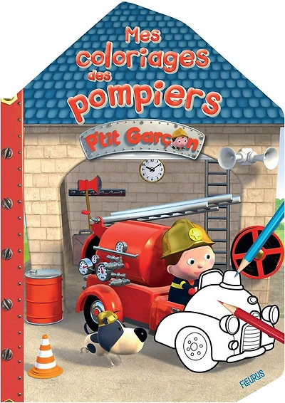 Coloriage maison P'tit garcon - la caserne - French Text