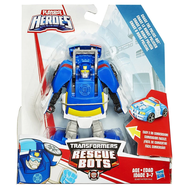 Playskool Heroes Transformers Rescue Bots - Figurine Chase le robot policier