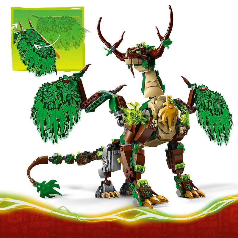 LEGO NINJAGO Le Dragon de la Vie, Jouet Dragon, Ensemble de Construction avec 8 Figurines 71859
