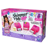 Cool Maker, Shimmer Me Body Art Refill Pack with Exclusive Glitter, 3 Metallic Foils, Over 120 Designs, Temporary Tattoo