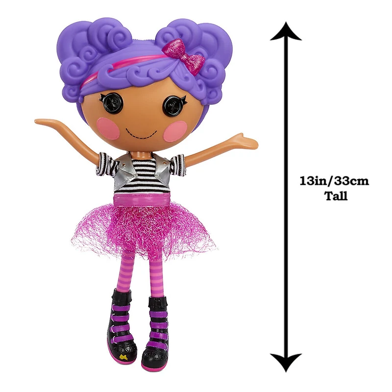 Lalaloopsy Doll - Storm E. Sky with Pet Cool Cat, 13" rocker musician purple doll