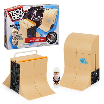 Tech Deck, Danny Way Mega Half Pipe X-Connect Park Creator, Coffret rampe personnalisable avec fingerboard exclusif Plan B