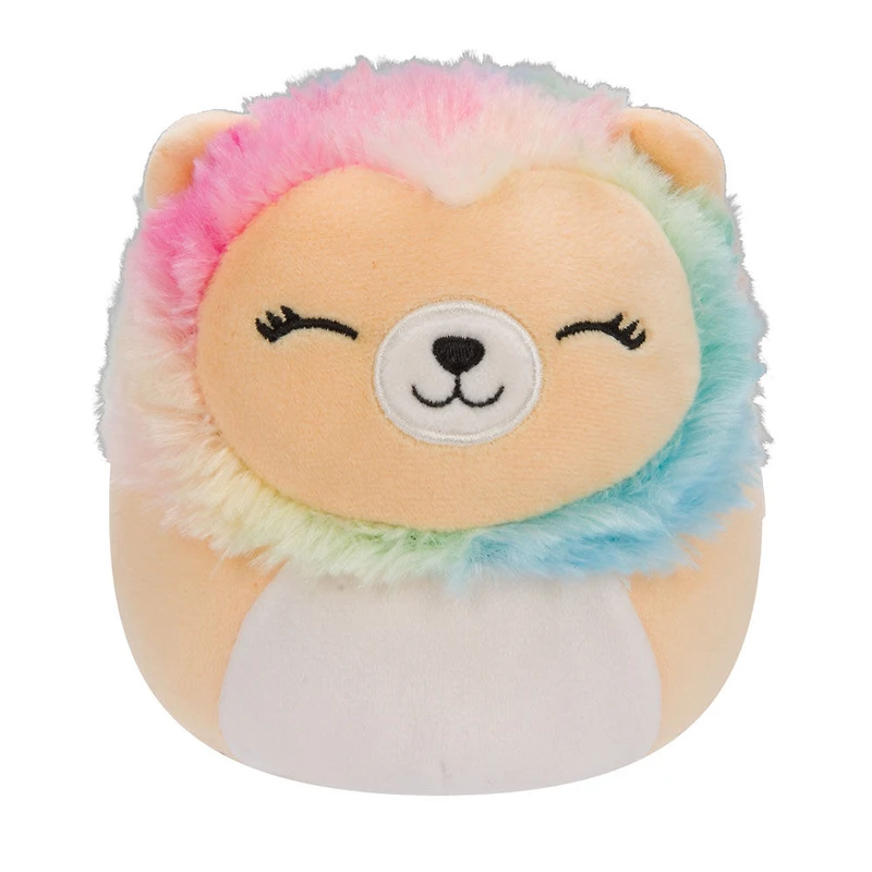 Flip-a-mallows 12,7 cm - Lion à la crinière arc-en-ciel et éléphant au ventre arc-en-ciel