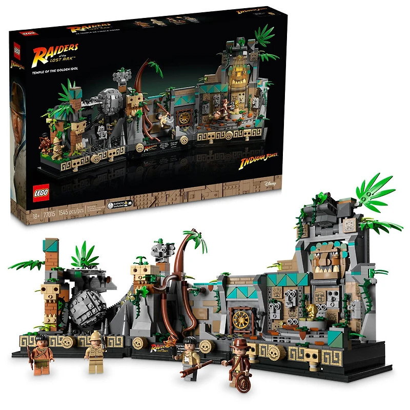LEGO Indiana Jones Le temple de l'idole dorée 77015 Ensemble de construction (1 545 pièces)