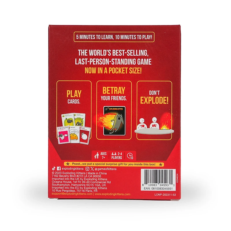 Exploding Kittens Grab & Game - English Edition