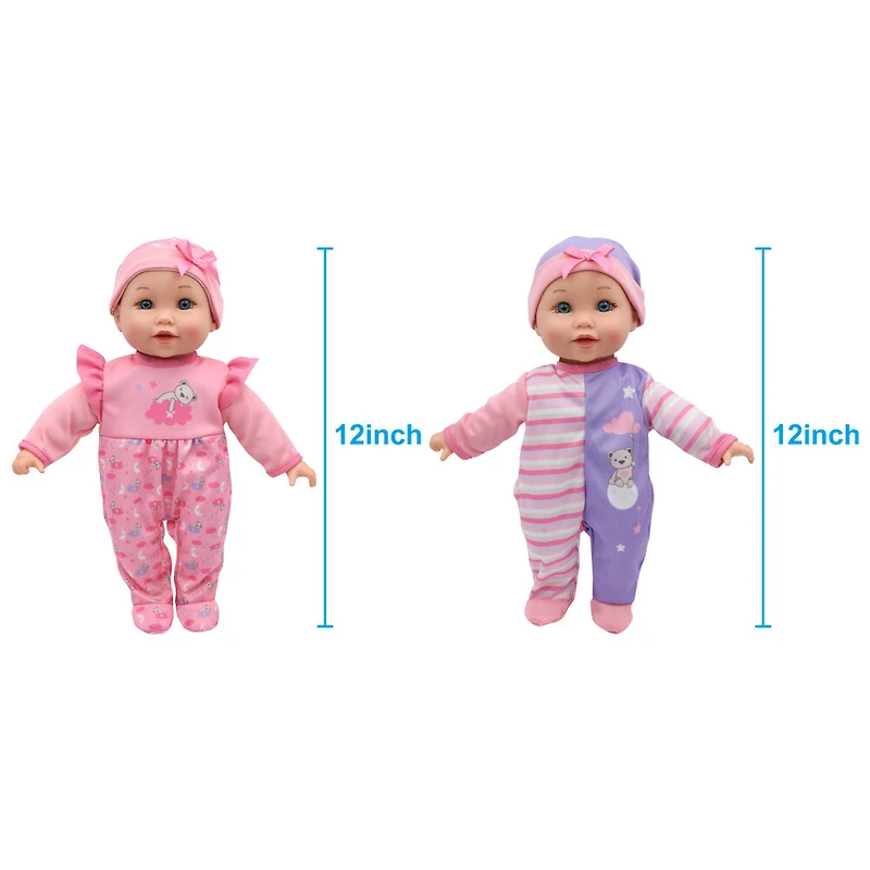 Little Darlings 12" Bedtime Twins