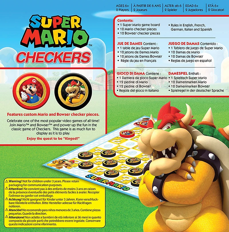 Jeu De Dames: Super Mario vs. Bowser
