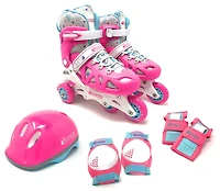 Ensemble de patins à roulettes roses ajustables Chicago Skates Taille - 1-4